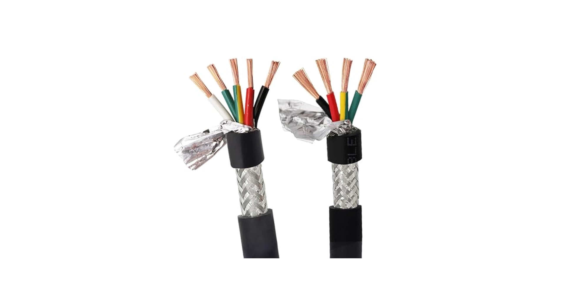 HDKSYQL 4-Core 14/12AWG Shielded Cable, 1m, Black, Pure